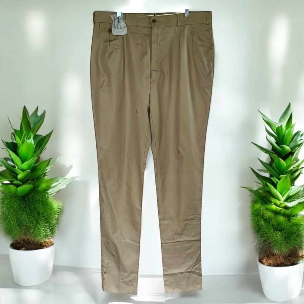 NWOT..Purple Label Ralph Lauren Tan Chinos Versatile Straight-Leg pants☑️